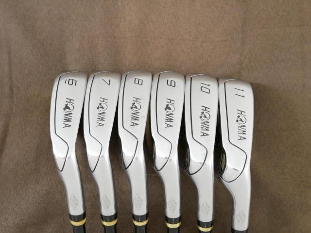 Iron set : Honma : **ตุ้มน้ำหนักหลุด** ชุดเหล็ก Honma Beres IS-01 (หน้าเด้ง Maraging) มีเหล็ก 6-11 (6 ชิ้น เทียบเท่า 5-Pw) ก้าน ARMRQ 6 (54) Flex R (2 ดาว)
