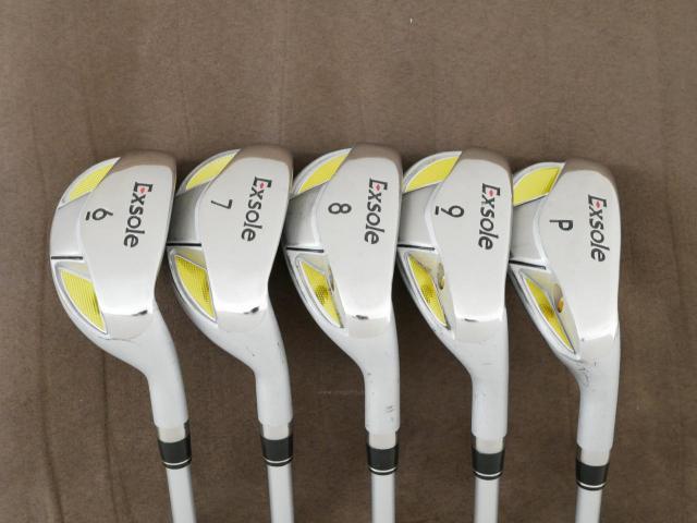 Iron set : Other Brand : ชุดเหล็กกระเทย EXSOLE มีเหล็ก 6-Pw (5 ชิ้น) ก้านกราไฟต์ Flex R