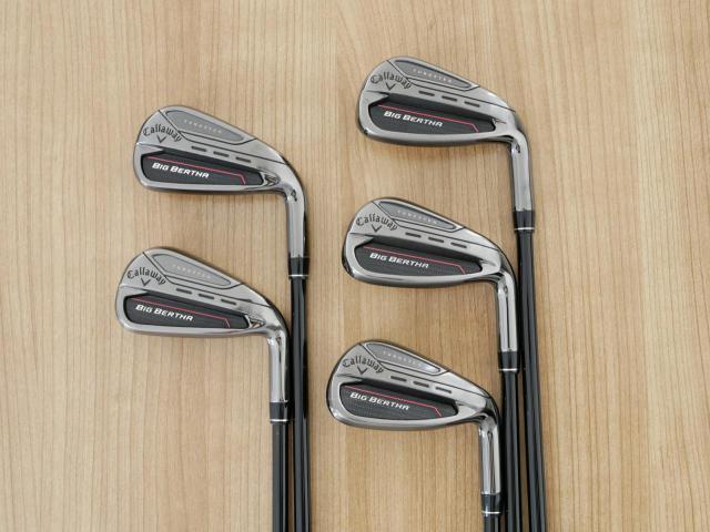 Iron set : Callaway : ชุดเหล็ก Callaway Big Bertha (รุ่นล่าสุด ปี 2023 ตีง่ายที่สุดของ Callaway) มีเหล็ก 6-Pw (5 ชิ้น) ก้านกราไฟต์ Fujikura Speeder NX Flex R