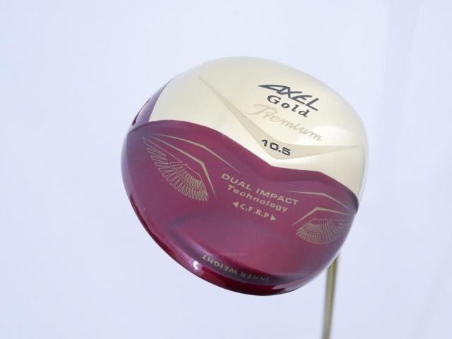 Driver : Tsuruya : ไดรเวอร์ Tsuruya AXEL Gold Premium IV (รุ่นปี 2021 ตัวท๊อป หน้าเด้งสุดๆ COR 0.87 ของใหม่ 4 หมื่น) Loft 10.5 Flex S