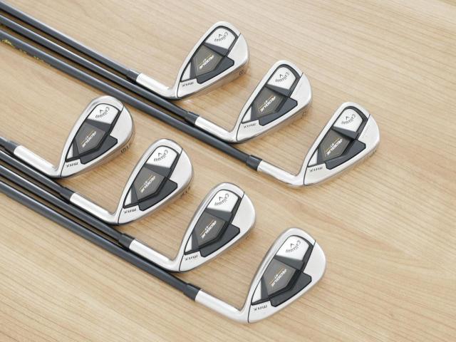 Iron set : Callaway : ชุดเหล็ก Callaway Rogue ST Max (ออกปี 2022 ตีง่าย ไกลมาก) มีเหล็ก 6-Pw,Aw,Gw (7 ชิ้น) ก้านกราไฟต์ Fujikura VENTUS 5 Flex R