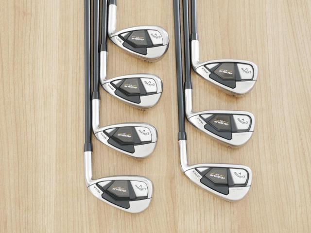 Iron set : Callaway : ชุดเหล็ก Callaway Rogue ST Max (ออกปี 2022 ตีง่าย ไกลมาก) มีเหล็ก 6-Pw,Aw,Gw (7 ชิ้น) ก้านกราไฟต์ Fujikura VENTUS 5 Flex R