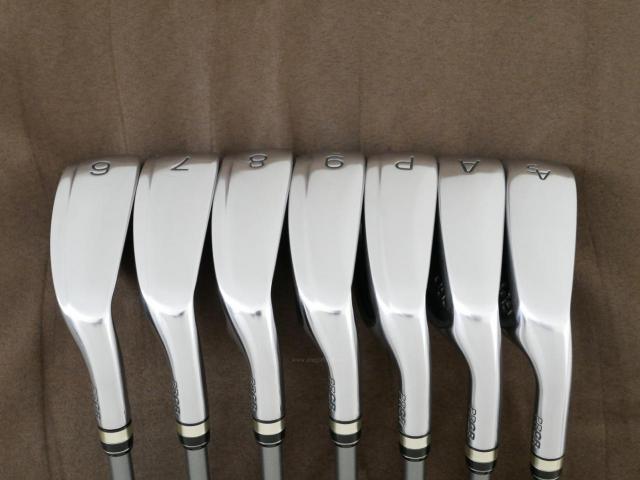 Iron set : PRGR : ชุดเหล็กกระเทย PRGR NEW Egg (ปี 2020 ตีง่ายและไกลมากๆ เด้งสุดๆ COR 0.82) มีเหล็ก 6-Pw,Aw,As (7 ชิ้น) ก้านกราไฟต์ M-40 Flex SR