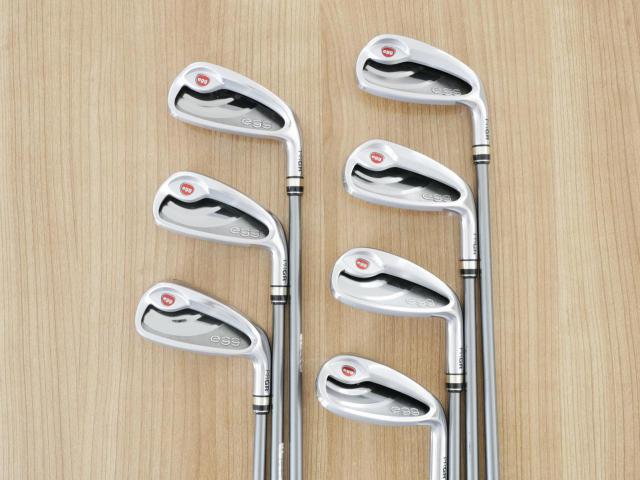 Iron set : PRGR : ชุดเหล็กกระเทย PRGR NEW Egg (ปี 2020 ตีง่ายและไกลมากๆ เด้งสุดๆ COR 0.82) มีเหล็ก 6-Pw,Aw,As (7 ชิ้น) ก้านกราไฟต์ M-40 Flex SR