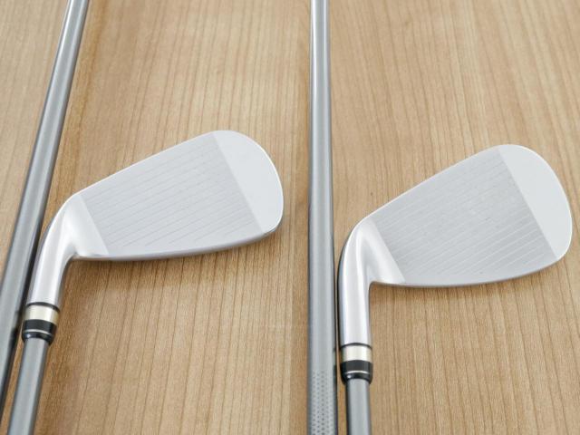 Iron set : PRGR : ชุดเหล็กกระเทย PRGR NEW Egg (ปี 2020 ตีง่ายและไกลมากๆ เด้งสุดๆ COR 0.82) มีเหล็ก 6-Pw,Aw,As (7 ชิ้น) ก้านกราไฟต์ M-40 Flex SR