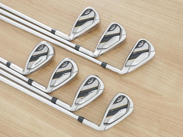 Iron set : Callaway : ชุดเหล็ก Callaway Mavrik MAX (ออกปี 2020 ตีง่าย ไกลมากๆ) มีเหล็ก 6-Pw,Aw,Sw (7 ชิ้น) ก้านกราไฟต์ Mitsubishi Diamana 40 Flex R