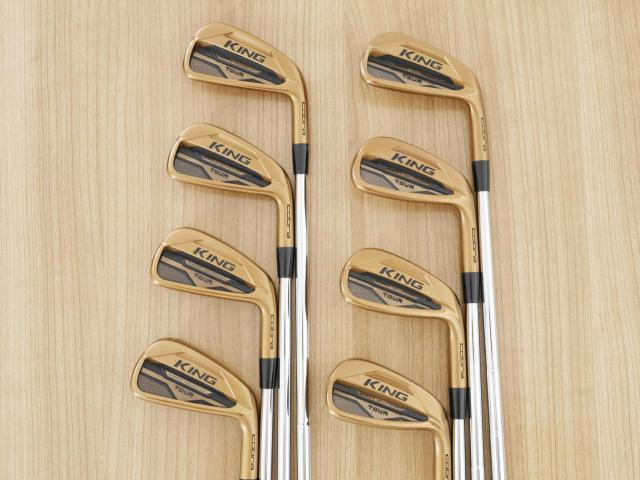 Iron set : Other Brand : ชุดเหล็ก Cobra KING MIM Tour Copper (หายาก) มีเหล็ก 3-Pw (8 ชิ้น) ก้านเหล็ก Dynamic Gold Tour Issue X100