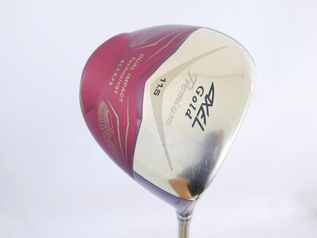 Driver : Tsuruya : ไดรเวอร์ Tsuruya AXEL Gold Premium IV (รุ่นปี 2021 ตัวท๊อป หน้าเด้งสุดๆ COR 0.87 ของใหม่ 4 หมื่น) Loft 11.5 Flex R