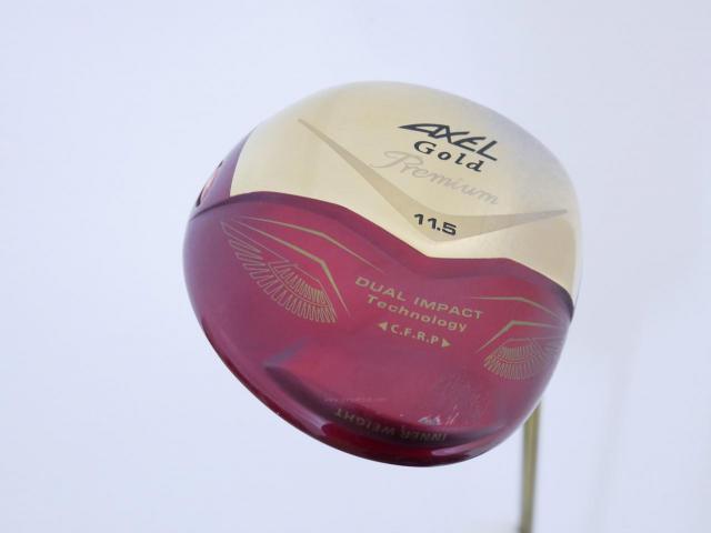 Driver : Tsuruya : ไดรเวอร์ Tsuruya AXEL Gold Premium IV (รุ่นปี 2021 ตัวท๊อป หน้าเด้งสุดๆ COR 0.87 ของใหม่ 4 หมื่น) Loft 11.5 Flex R
