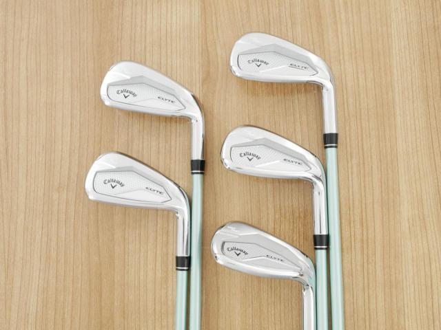 Lady club : All : ชุดเหล็ก Callaway ELYTE Max Fast (รุ่นล่าสุด ออกปี 2025 ตีง่ายมาก ไกล Japan Spec.) มีเหล็ก 7-Pw,Sw (5 ชิ้น) ก้านกราไฟต์ UST Mamiya LINQ 40 Flex L (Lady)