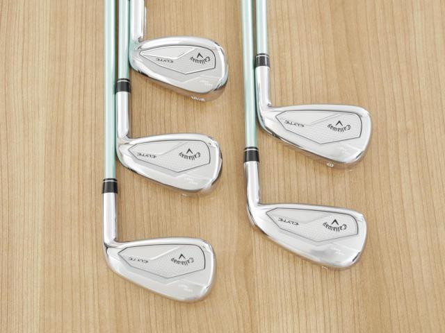 Lady club : All : ชุดเหล็ก Callaway ELYTE Max Fast (รุ่นล่าสุด ออกปี 2025 ตีง่ายมาก ไกล Japan Spec.) มีเหล็ก 7-Pw,Sw (5 ชิ้น) ก้านกราไฟต์ UST Mamiya LINQ 40 Flex L (Lady)