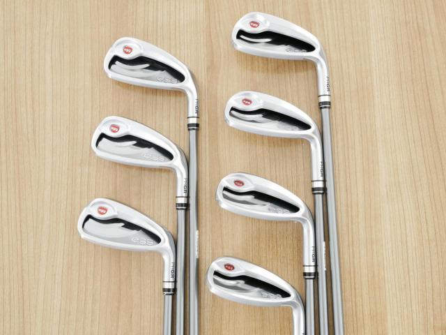 Iron set : PRGR : ชุดเหล็กกระเทย PRGR NEW Egg (ปี 2020 ตีง่ายและไกลมากๆ เด้งสุดๆ COR 0.82) มีเหล็ก 7-Pw,Aw,As,Sw (7 ชิ้น) ก้านกราไฟต์ M-43 Flex S