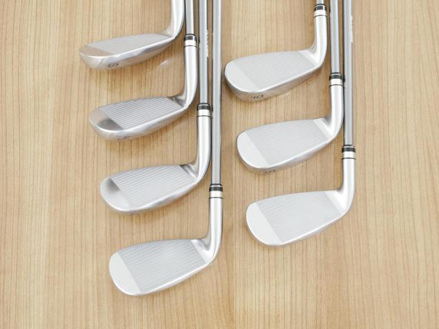 Iron set : PRGR : ชุดเหล็กกระเทย PRGR NEW Egg (ปี 2020 ตีง่ายและไกลมากๆ เด้งสุดๆ COR 0.82) มีเหล็ก 7-Pw,Aw,As,Sw (7 ชิ้น) ก้านกราไฟต์ M-43 Flex S