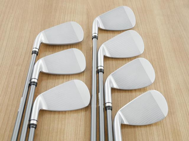 Iron set : PRGR : ชุดเหล็กกระเทย PRGR NEW Egg (ปี 2020 ตีง่ายและไกลมากๆ เด้งสุดๆ COR 0.82) มีเหล็ก 7-Pw,Aw,As,Sw (7 ชิ้น) ก้านกราไฟต์ M-43 Flex S