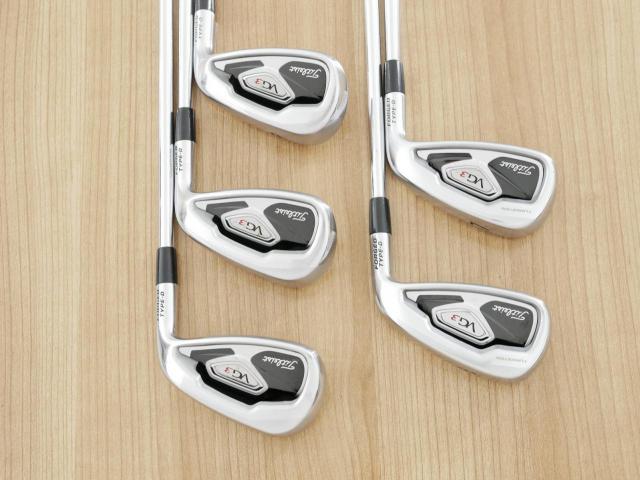 Iron set : Titleist : ชุดเหล็ก Titleist VG3 Type D Forged (ปี 2017 Japan Spec. ตีง่ายและไกลที่สุดของ Titleist) มีเหล็ก 6-Pw (5 ชิ้น) ก้านเหล็ก NS Pro Zelos 8 Flex S