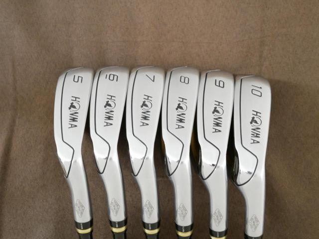 Iron set : Honma : **ก้าน 3 ดาว** ชุดเหล็ก Honma Beres IS-01 (หน้าเด้ง Maraging) มีเหล็ก 5-10 (6 ชิ้น) ก้าน ARMRQ 6 (49) Flex R (3 ดาว)