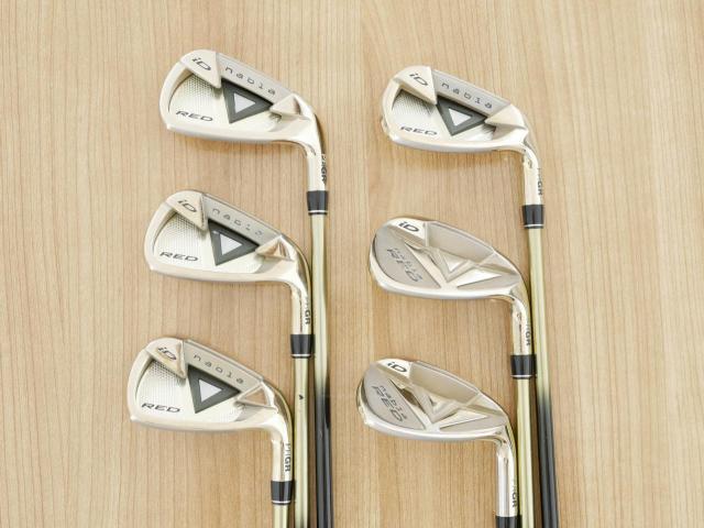 Iron set : PRGR : ชุดเหล็ก PRGR ID Nabla Red Titan (รุ่นท๊อปสุด หน้าเด้ง ไกลมาก) มีเหล็ก 6-Pw,Aw (6 ชิ้น) ก้านกราไฟต์ M-37 Flex R
