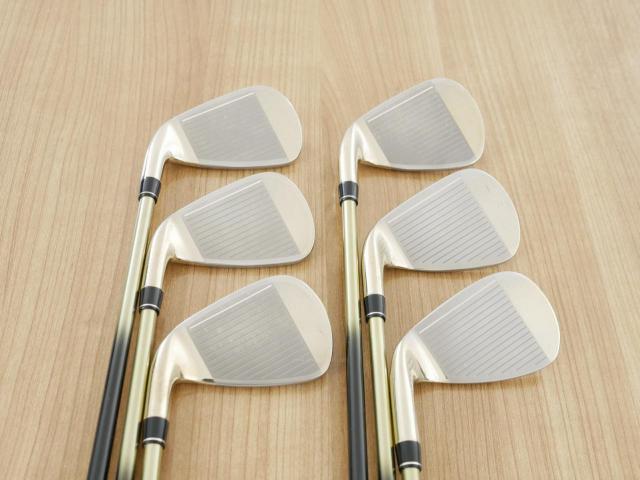 Iron set : PRGR : ชุดเหล็ก PRGR ID Nabla Red Titan (รุ่นท๊อปสุด หน้าเด้ง ไกลมาก) มีเหล็ก 6-Pw,Aw (6 ชิ้น) ก้านกราไฟต์ M-37 Flex R