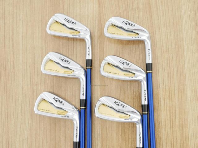 Iron set : Honma : **ก้าน 3 ดาว** ชุดเหล็ก Honma Tour World TW727P (Forged) มีเหล็ก 5-10 (6 ชิ้น) ก้านกราไฟต์ ARMRQ 8 (54) Flex R (3 ดาว)