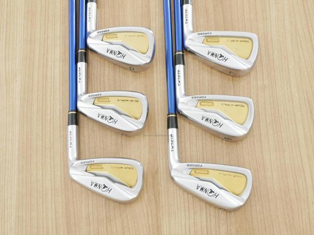 Iron set : Honma : **ก้าน 3 ดาว** ชุดเหล็ก Honma Tour World TW727P (Forged) มีเหล็ก 5-10 (6 ชิ้น) ก้านกราไฟต์ ARMRQ 8 (54) Flex R (3 ดาว)