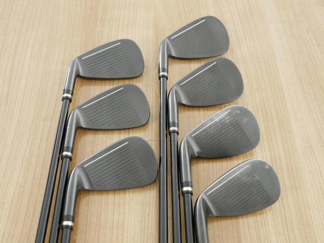 Iron set : Honma : ชุดเหล็ก Honma Beres 09 Forged Black (รุ่นล่าสุด ออกปี 2024 สวยมากๆ) มีเหล็ก 7-11,Aw,Sw (7 ชิ้น เทียบเท่า 6-Pw,Aw,Sw) ก้าน ARMRQ FX Flex R
