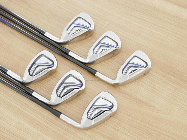 Iron set : Mizuno : ชุดเหล็ก Mizuno JPX EIII SV Titanium (ตัวท้อป ใบใหญ่ที่สุดของ Mizuno ตีง่ายมาก หน้าเด้ง ตีไกล) มีเหล็ก 6-Pw,Aw (6 ชิ้น) ก้านกราไฟต์ Flex R