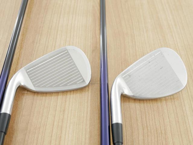 Iron set : Mizuno : ชุดเหล็ก Mizuno JPX EIII SV Titanium (ตัวท้อป ใบใหญ่ที่สุดของ Mizuno ตีง่ายมาก หน้าเด้ง ตีไกล) มีเหล็ก 6-Pw,Aw (6 ชิ้น) ก้านกราไฟต์ Flex R