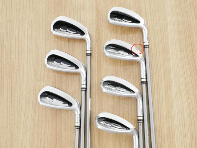 Iron set : PRGR : ชุดเหล็กกระเทย PRGR Egg PC (รุ่นปี 2019 ตีง่ายและไกลมากๆ โกงสุดๆ) มีเหล็ก 7-Pw,Aw,As,Sw (7 ชิ้น) ก้านกราไฟต์ M-37 Flex R