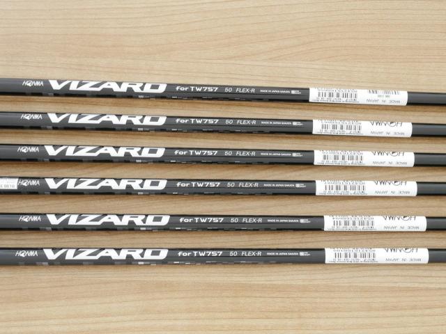 Iron set : Honma : **ของใหม่ ยังไม่แกะพลาสติก** ชุดเหล็ก Honma Tour World TW757P (ออกปี 2022) มีเหล็ก 5-Pw (6 ชิ้น) ก้านกราไฟต์ Honma Vizard 50 Flex R