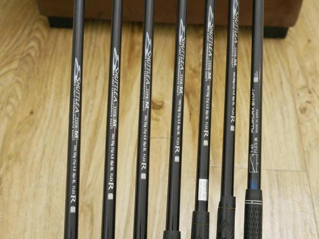 Iron set : Maruman : ชุดเหล็กกระเทย Maruman Shuttle A (ตีง่ายมากๆ ไกล เสียงใส) มีเหล็ก 4-10 (7 ชิ้น) ก้านกราไฟต์ Flex R