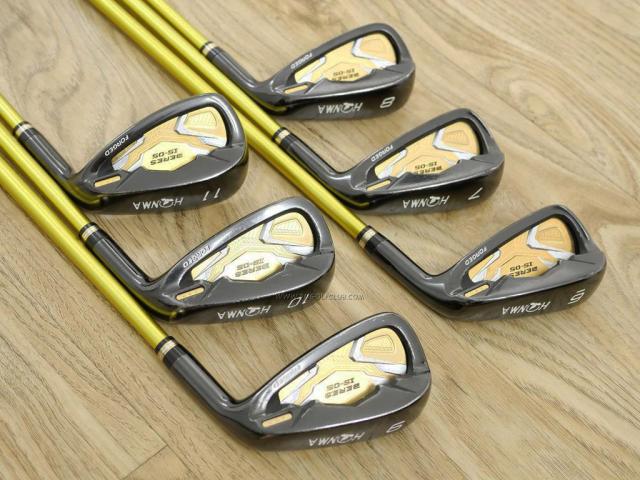 Iron set : Honma : **ก้าน 3 ดาว** ชุดเหล็ก Honma Beres IS-05 Black Limited Forged (ออกปี 2017) มีเหล็ก 6-11 (6 ชิ้น ระยะเทียบเท่า 5-Pw ของรุ่นอื่นๆ) ก้าน ARMRQ ∞ (48) Flex R (3 ดาว)