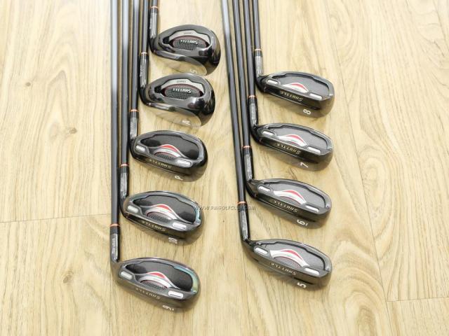 Iron set : Maruman : ชุดเหล็กกระเทย Maruman Shuttle i3000x มีเหล็ก 5-10,Pw,Aw,Sw (9 ชิ้น เทียบเท่า 4-Pw,Aw,Sw) ก้านกราไฟต์ Flex R2
