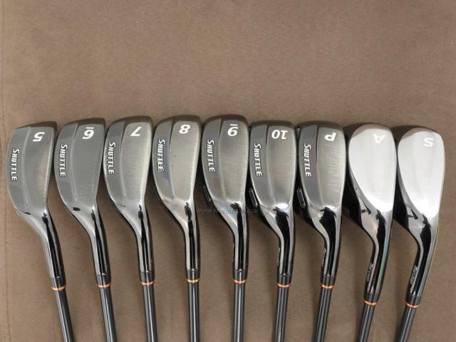Iron set : Maruman : ชุดเหล็กกระเทย Maruman Shuttle i3000x มีเหล็ก 5-10,Pw,Aw,Sw (9 ชิ้น เทียบเท่า 4-Pw,Aw,Sw) ก้านกราไฟต์ Flex R2