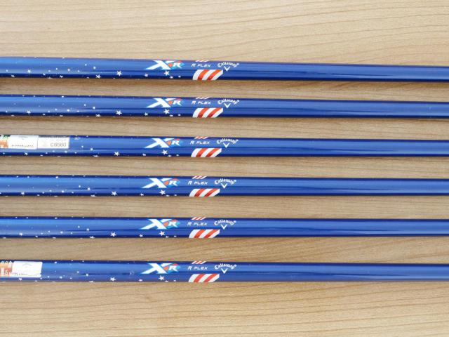 Iron set : Callaway : **มีตำหนิ** ชุดเหล็ก Callaway XR (ใบใหญ่ ตีง่ายมาก) มีเหล็ก 6-Pw,Aw (6 ชิ้น) ก้านกราไฟต์ Flex R