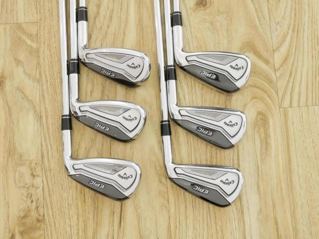 Iron set : Callaway : ชุดเหล็ก Callaway EPIC Forged Star (รุ่นท้อปสุด ปี 2020 ตีไกลกว่าปกติ 2 เบอร์) มีเหล็ก 6-Pw,Aw (6 ชิ้น) ก้านเหล็ก NS PRO ZELOS 7 FLEX S