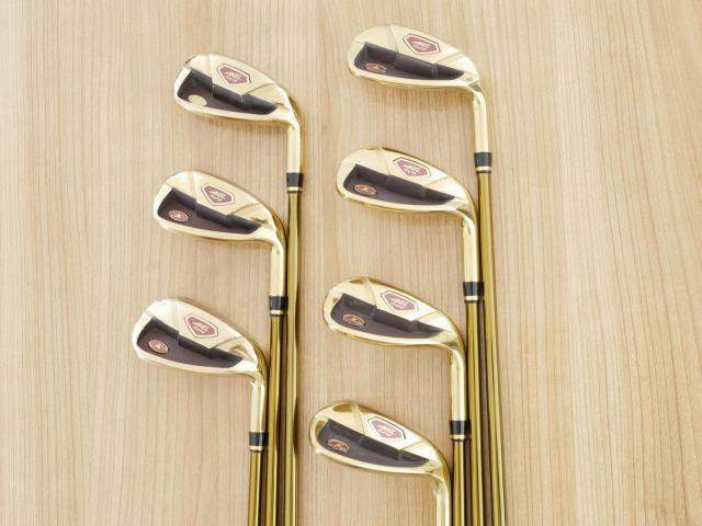 Iron set : Tsuruya : **มีตำหนิ** ชุดเหล็ก Tsuruya AXEL Gold Premium II (รุ่นปี 2017 ของใหม่ 6 หมื่นกว่าบาท หน้าเด้งสุดๆ ไกลสุดๆๆ) มีเหล็ก 7-Pw,Aw,As,Sw (7 ชิ้น ครบเซ็ต) ก้านกราไฟต์ Flex R