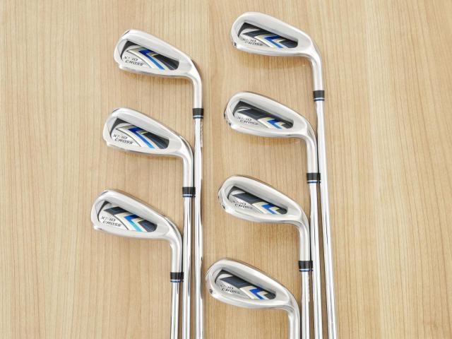 Iron set : XXIO : ชุดเหล็ก XXIO Cross 2 (ออกปี 2021 ตีไกลที่สุดของที่สุดจาก XXIO หน้าเด้งสุดๆ) มีเหล็ก 7-Pw,Aw,Dw,Sw (7 ชิ้น ตีไกลกว่าปกติ 2 เบอร์) ก้านเหล็ก NS Pro 860 DST Flex S