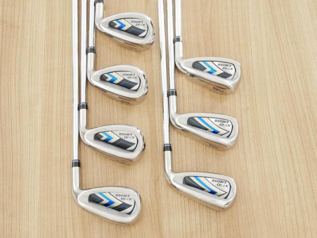 Iron set : XXIO : ชุดเหล็ก XXIO Cross 2 (ออกปี 2021 ตีไกลที่สุดของที่สุดจาก XXIO หน้าเด้งสุดๆ) มีเหล็ก 7-Pw,Aw,Dw,Sw (7 ชิ้น ตีไกลกว่าปกติ 2 เบอร์) ก้านเหล็ก NS Pro 860 DST Flex S