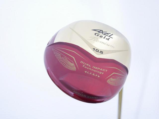 Driver : Tsuruya : ไดรเวอร์ Tsuruya AXEL Gold Premium IV (รุ่นปี 2021 ตัวท๊อป หน้าเด้งสุดๆ COR 0.87 ของใหม่ 4 หมื่น) Loft 10.5 Flex R