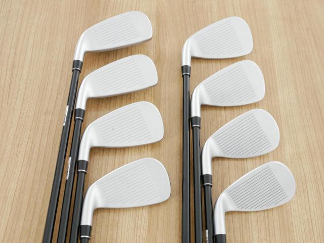 Iron set : PRGR : ชุดเหล็กกระเทย PRGR Super Egg Evolution (รุ่นล่าสุด ออกปี 2024 ตัวท๊อปสุด หน้าเด้งเกินกฏ ใช้แข่งไม่ได้ ตีไกลมากๆ) มีเหล็ก 6-Pw,Aw,As,Sw (8 ชิ้น) ก้านกราไฟต์ Flex SR (M-40)