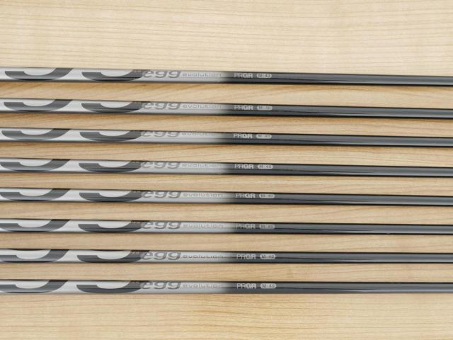 Iron set : PRGR : ชุดเหล็กกระเทย PRGR Super Egg Evolution (รุ่นล่าสุด ออกปี 2024 ตัวท๊อปสุด หน้าเด้งเกินกฏ ใช้แข่งไม่ได้ ตีไกลมากๆ) มีเหล็ก 6-Pw,Aw,As,Sw (8 ชิ้น) ก้านกราไฟต์ Flex SR (M-40)