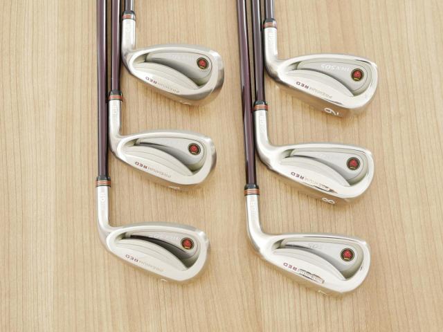 Lady club : All : ชุดเหล็ก PRGR Premium Red TR-X 505 (รุ่นท็อป หน้าเด้ง ตีง่ายไกลมาก) มีเหล็ก 7-Pw,Aw,Sw (6 ชิ้น) ก้านกราไฟต์ Flex L (M-30)