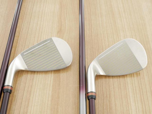 Lady club : All : ชุดเหล็ก PRGR Premium Red TR-X 505 (รุ่นท็อป หน้าเด้ง ตีง่ายไกลมาก) มีเหล็ก 7-Pw,Aw,Sw (6 ชิ้น) ก้านกราไฟต์ Flex L (M-30)