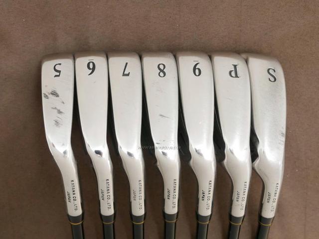 Iron set : Katana : ชุดเหล็ก Katana Sword V-Model (หน้าเด้ง) มีเหล็ก 5-Pw,Sw (7 ชิ้น) ก้านกราไฟต์ Flex SR