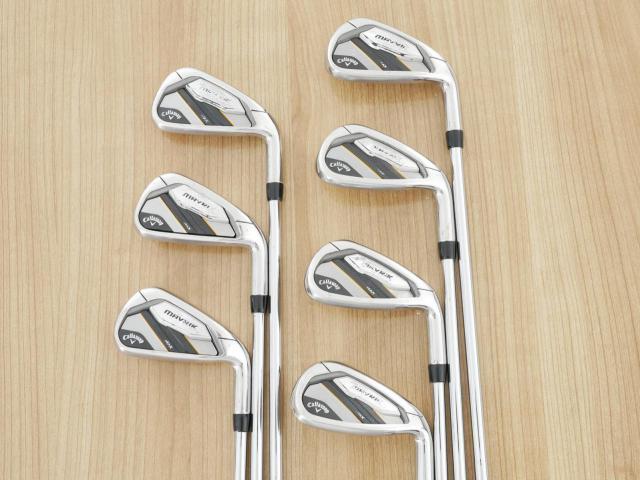 Iron set : Callaway : ชุดเหล็ก Callaway Mavrik MAX (ออกปี 2020 ตีง่าย ไกลมากๆ) มีเหล็ก 4-Pw (7 ชิ้น) ก้านเหล็ก KBS MAX 80 Flex R