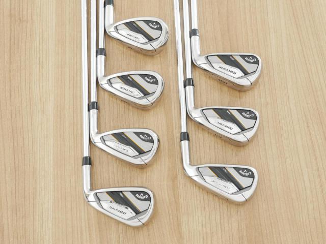 Iron set : Callaway : ชุดเหล็ก Callaway Mavrik MAX (ออกปี 2020 ตีง่าย ไกลมากๆ) มีเหล็ก 4-Pw (7 ชิ้น) ก้านเหล็ก KBS MAX 80 Flex R