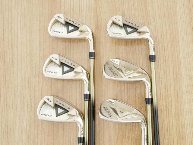 Iron set : PRGR : ชุดเหล็ก PRGR ID Nabla Red Titan (รุ่นท๊อปสุด หน้าเด้ง ไกลมาก) มีเหล็ก 6-Pw,Aw (6 ชิ้น) ก้านกราไฟต์ M-35 Flex R2