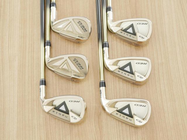 Iron set : PRGR : ชุดเหล็ก PRGR ID Nabla Red Titan (รุ่นท๊อปสุด หน้าเด้ง ไกลมาก) มีเหล็ก 6-Pw,Aw (6 ชิ้น) ก้านกราไฟต์ M-35 Flex R2