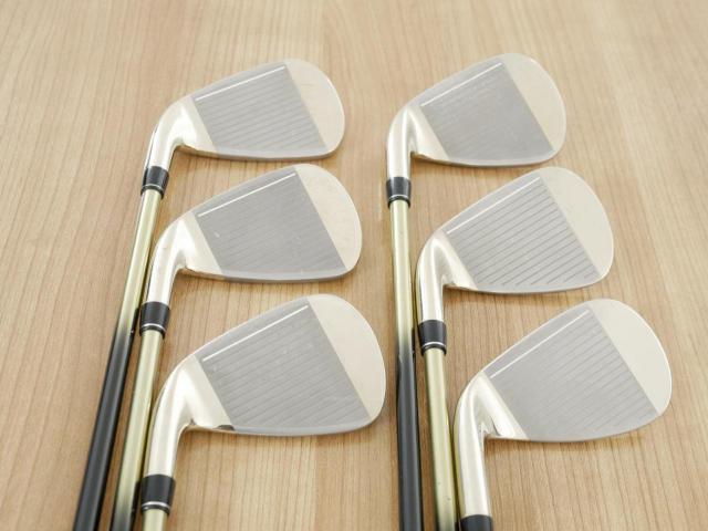 Iron set : PRGR : ชุดเหล็ก PRGR ID Nabla Red Titan (รุ่นท๊อปสุด หน้าเด้ง ไกลมาก) มีเหล็ก 6-Pw,Aw (6 ชิ้น) ก้านกราไฟต์ M-35 Flex R2