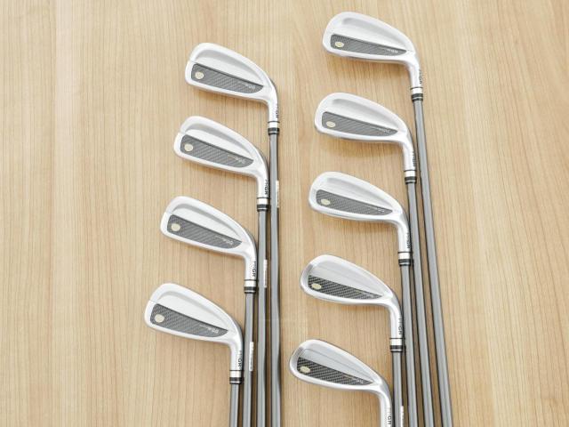 Iron set : PRGR : ชุดเหล็กกระเทย PRGR Super Egg Iron (รุ่นปี 2023 ตัวท๊อปสุด หน้าเด้งเกินกฏ ใช้แข่งไม่ได้ ตีไกลมากๆ) มีเหล็ก 5-Pw,Aw,As,Sw (9 ชิ้น เต็มเซ็ต) ก้านกราไฟต์ Flex SR (M-40)